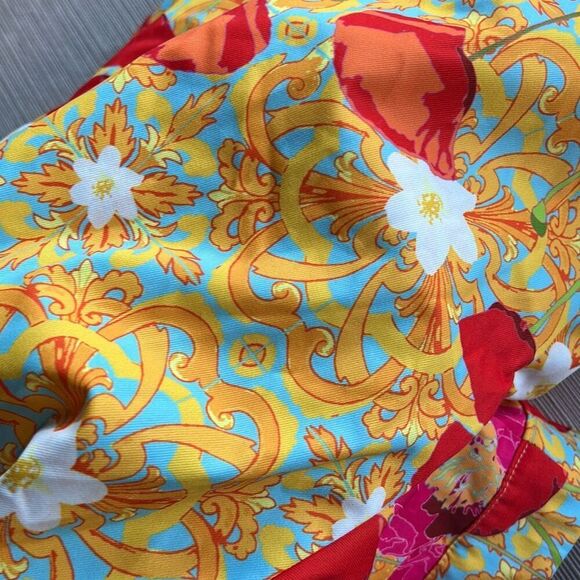 Shein Floral Crop Top Puffy Sleeves v Neck Small - Picture 9 of 9